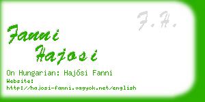 fanni hajosi business card